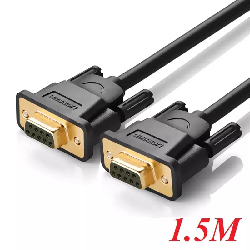 Ugreen 20149 1.5m màu đen cáp tín hiệu nối dài com rs232 2 đầu âm cao cấp db101