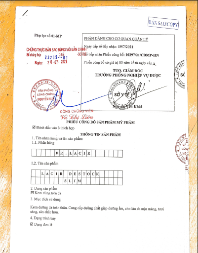 Kem tan mỡ Dr Lacir giảm mỡ bụng, thon gọn vòng eo