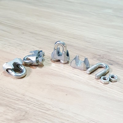 Bộ 4 Ốc Chữ U Siết Cáp Cỡ 4mm-5mm