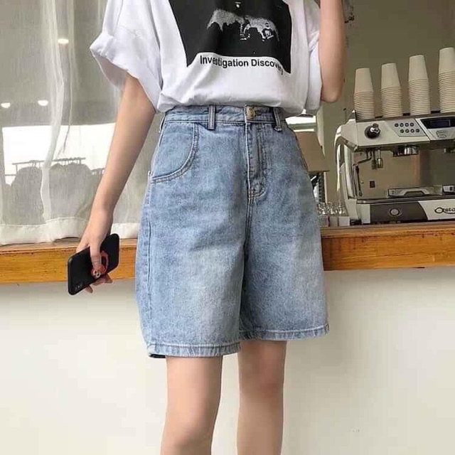 ♨️short jeans ngố trơn