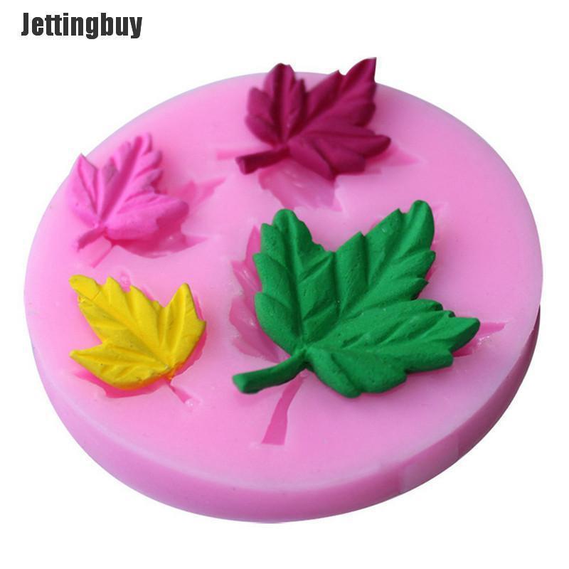Jettingbuy Maple Leaf Silicone Fondant Cake Mold Cupcake Chocolate Decor Baking Tool Moulds