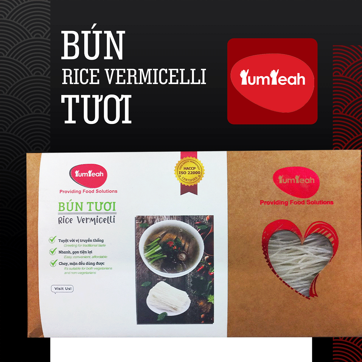 BÚN TƯƠI CUỘN TRẮNG 400g YUMYEAH