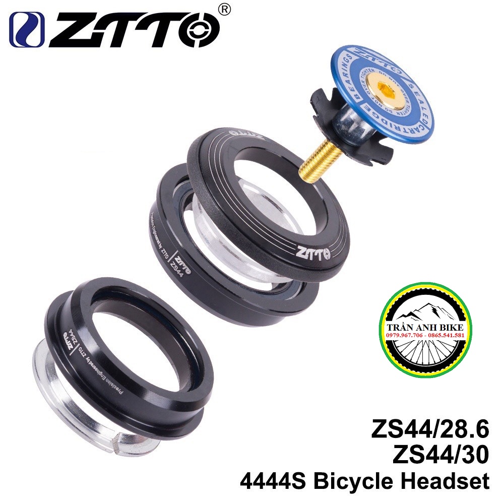 Chén cổ bát phốt thả bạc đạn xe đạp ZiTTO 44mm