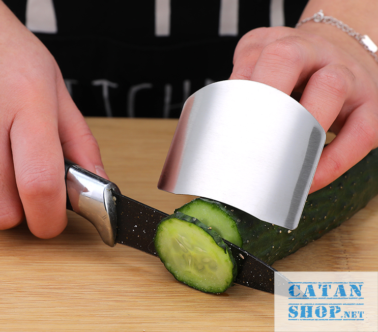 [Ho Chi Minh] Stainless steel snap-resistant finger pad anti-breaking while slicing food vegetable and fruit when kitchen gd377-bngonstainless steel