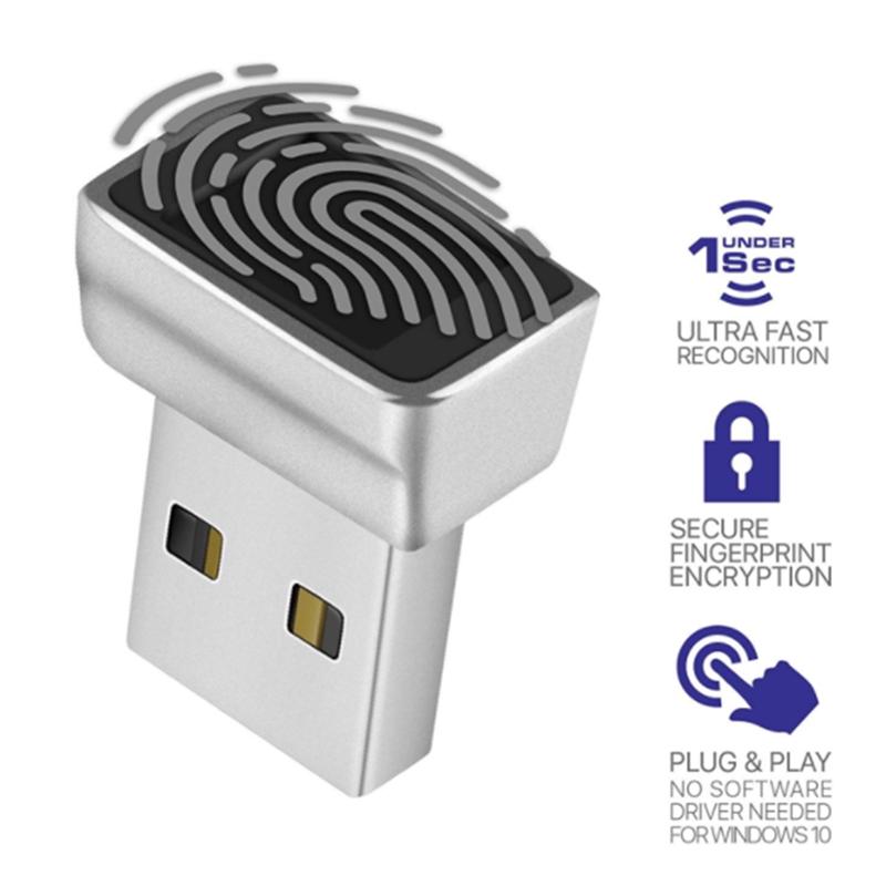 USB Fingerprint Reader for Windows Security Key Biometric Fingerprint Scanner Sensor Module for Instant Contact Easy