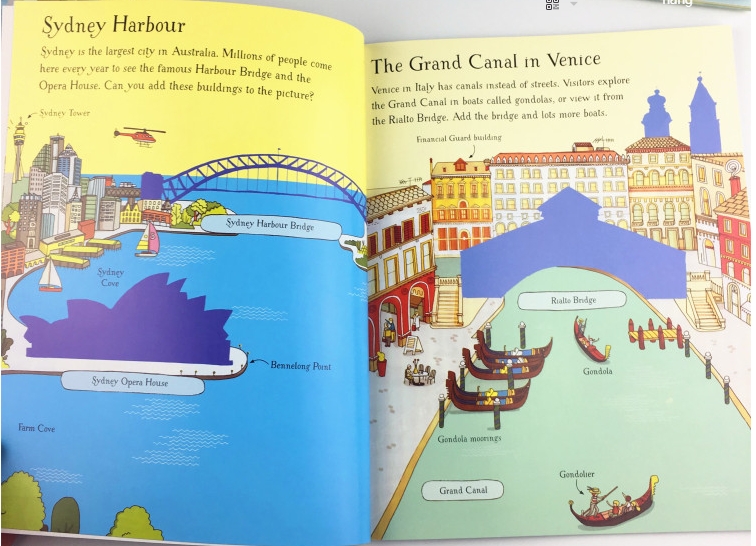 Usborne Sticker Book - Cities of the worlds