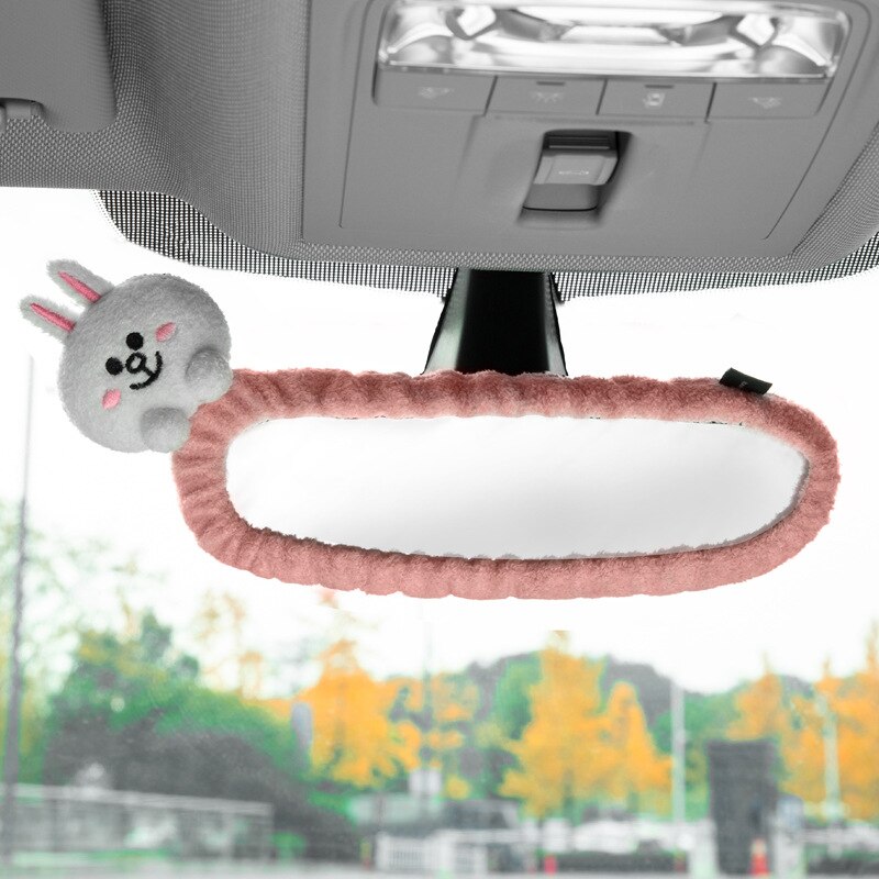 Line Friends Carton Brown Rearview Mirror Cover