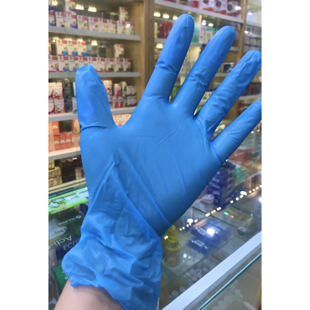Găng tay Vinyl/Nitrile Không bột ( hộp 100 chiếc)