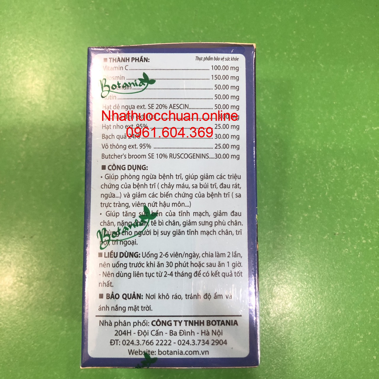 Boni Vein ( Hộp 30 viên)