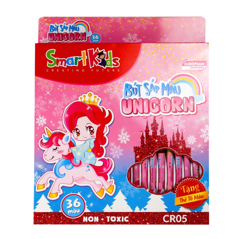 Sáp màu Smartkids Unicorn CR05 (36 màu/hộp)