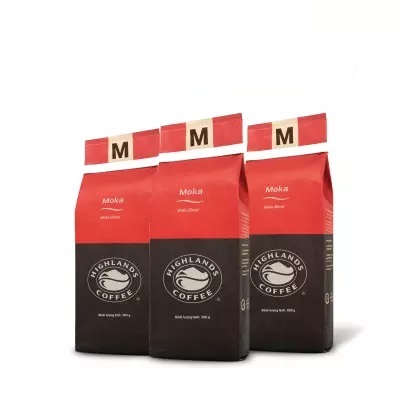 Combo 3 gói Cà phê Rang xay Moka Highlands Coffee 200g