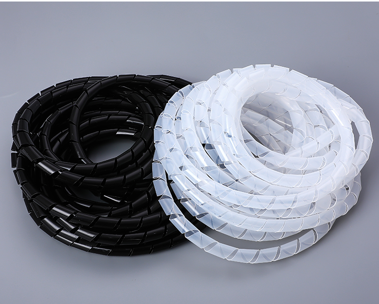 10m Dây xoắn trắng đen quấn gọn dây phi 6, phi 8, phi 10, phi 12, phi 16, phi 20