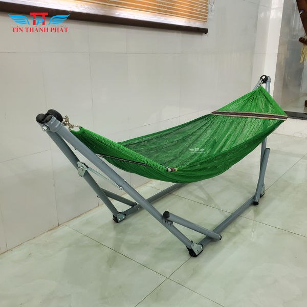 Võng Xếp Em Bé Tín Thành Phát – Lưới Màu Xám, Êm Ái, Chắc Chắn, An Toàn Cho Bé | Hàng Chính Hãng