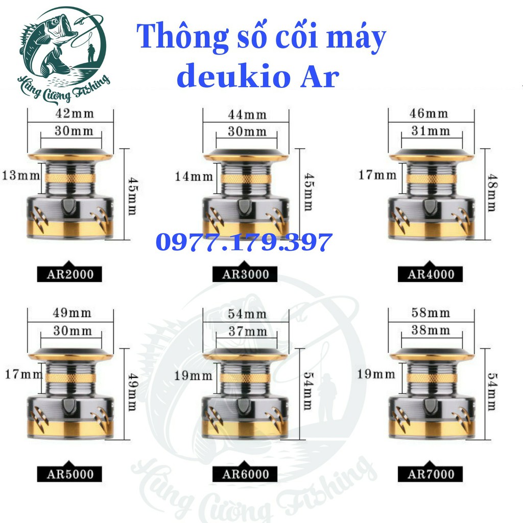 Máy Câu Cá Full Kim Loại Deukio Ar7000