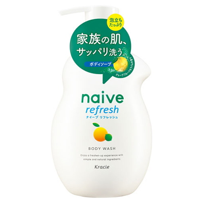 Sữa tắm Naive nội địa Nhật 530ml hương chanh bưởi, đào, Lô hội.