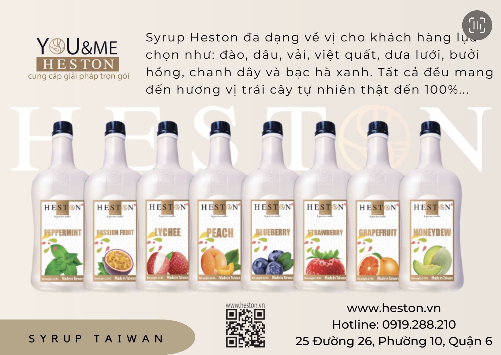 Syrup dâu hiệu Heston chai 1.2kg
