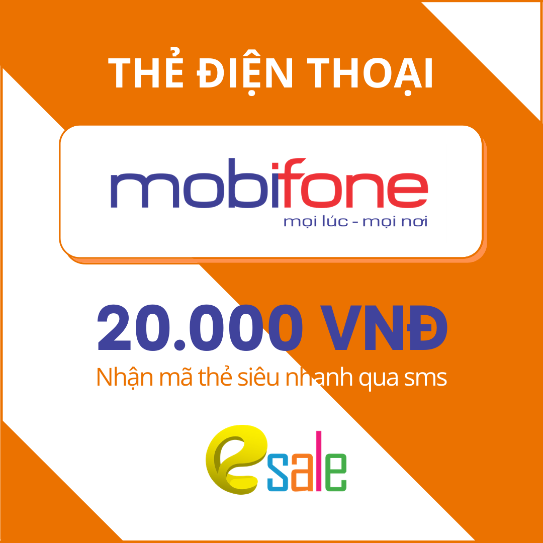 Thẻ Mobifone 20.000 - nhận mã thẻ siêu nhanh qua sms