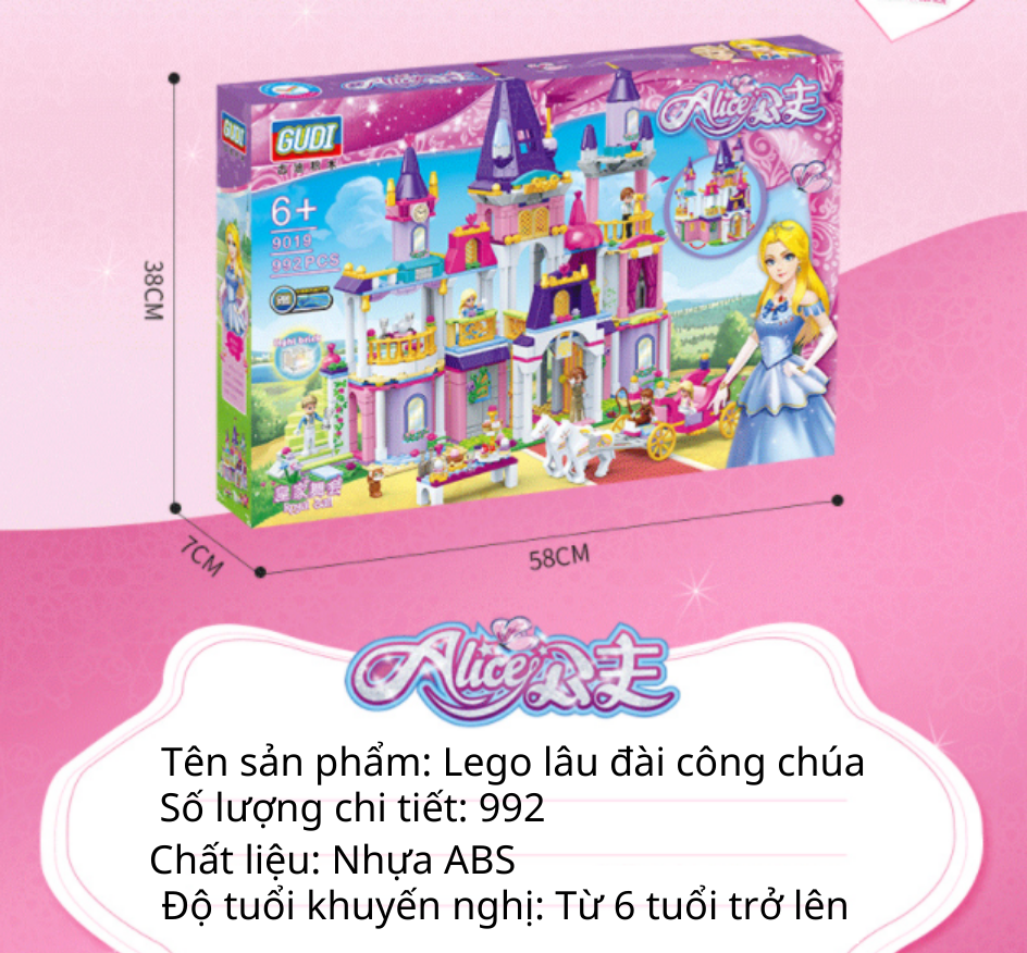 Lego lâu đài công chúa 992 chi tiết