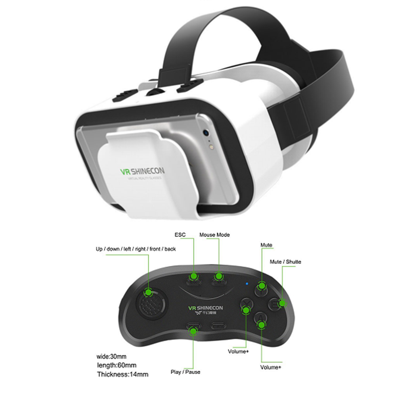Kính thực tế ảo VR SHINECON 5.0 3D và tay cầm chơi game