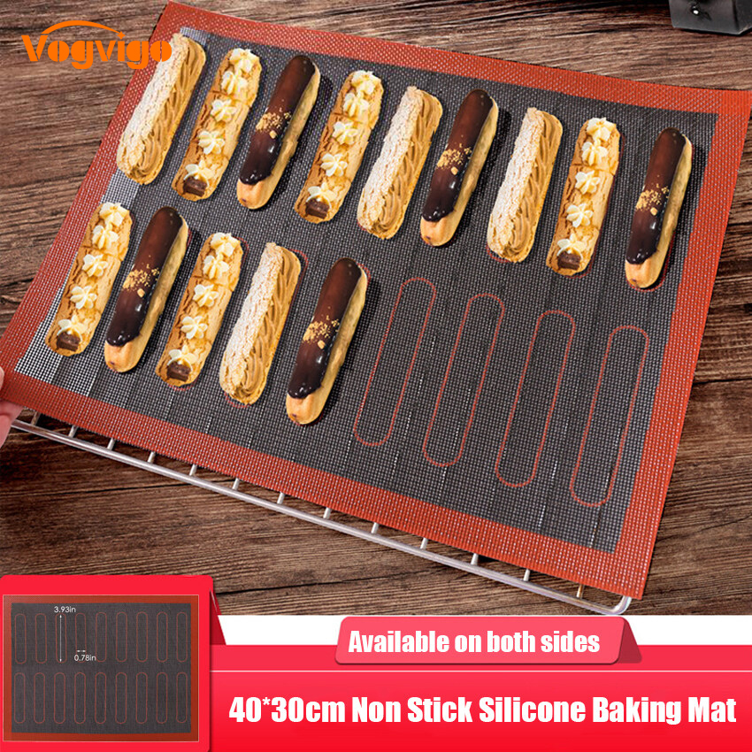 40x30CM Non Stick Baking Mat Oven Sheet Liner For Cookie /Bread/ /Biscuits/Puff/Eclair Perforated Silicone Pastry Tool