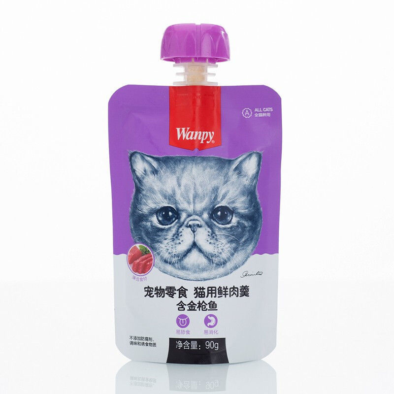 Thức ăn cho mèo - Súp thưởng Wanpy nắp vặn 90gr