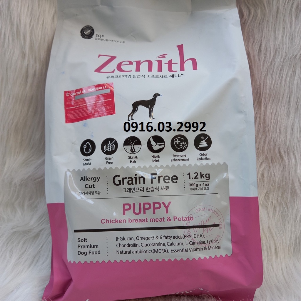 Thức ăn cho chó con Zenith 1,2kg, Thức ăn hạt mềm Zenith