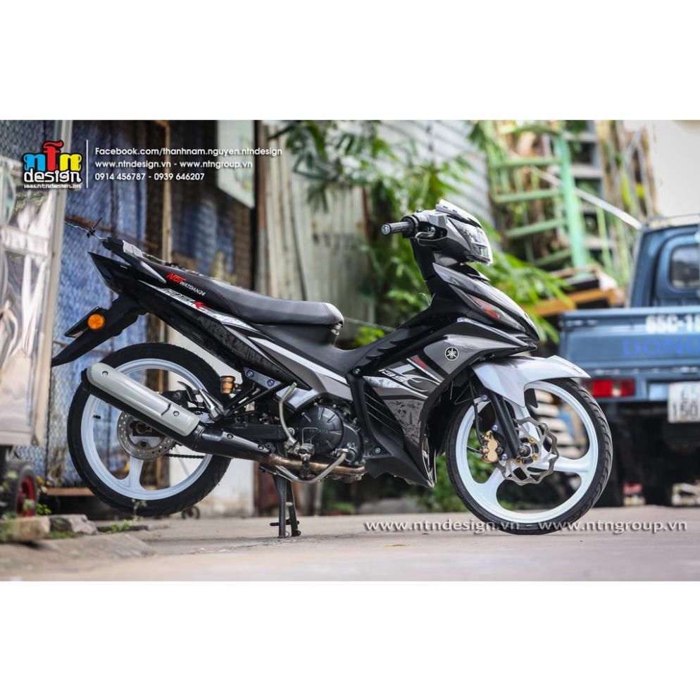 Tem rời dán xe exciter 135 2011 mẫu lc xám đen đỏ