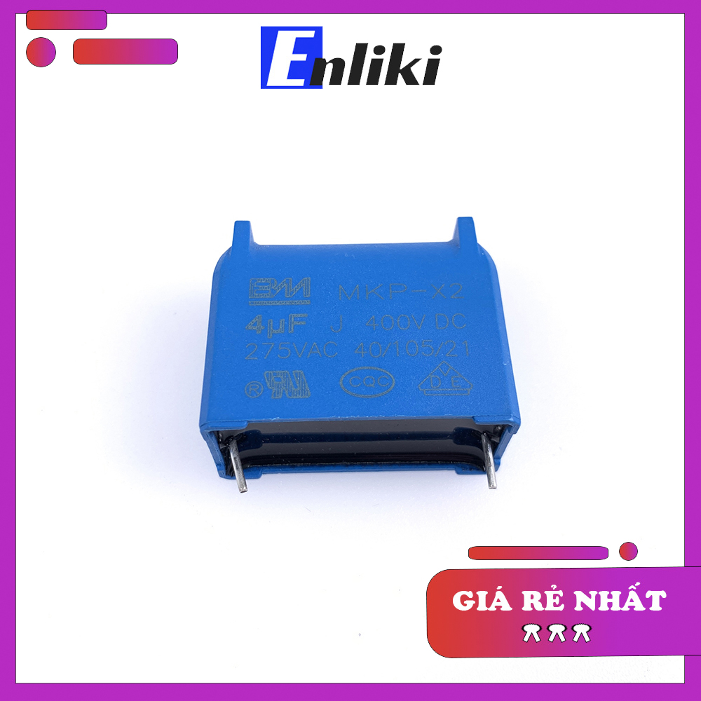 4uF Tụ Bếp Từ 275VAC 400VDC Đứng Xanh
