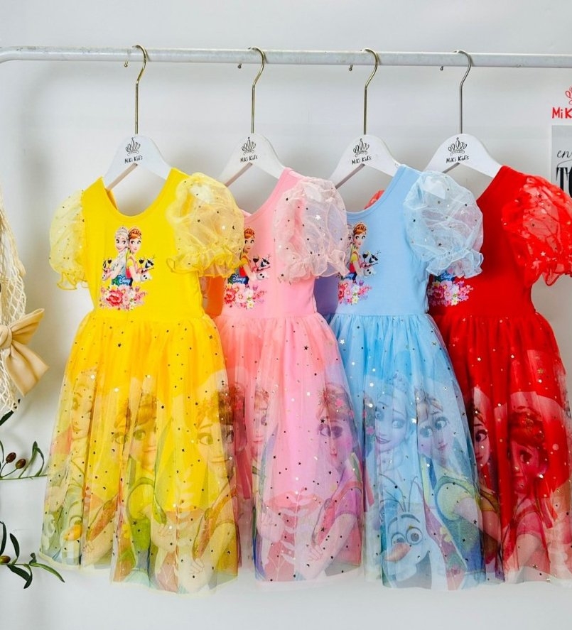 (Màu vàng)ĐẦM CÔNG CHÚA ELSA 8-20kg