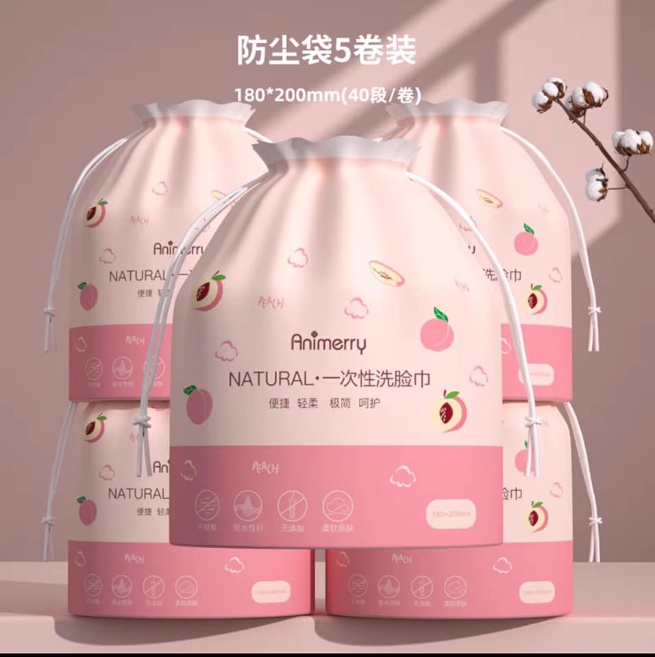 Khăn lau mặt dùng 1 lần 100% bông tự nhiên - cuộn khăn giấy lau mặt đa năng khăn khô tẩy trang hot hit