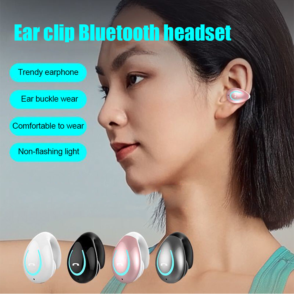 Tai Nghe Bluetooth 5.0 Không Dây Kẹp Tai Đơn Tai Nghe Thể Thao Tai Nghe Chống Nước Tai Nghe Chơi Game Chống Ồn Âm Trầm HiFi