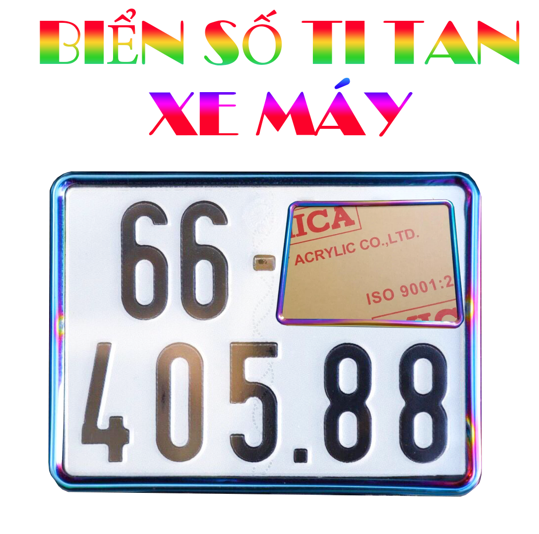 Hoang hai motorcycle titan inox number shocket , cover all kinds of titanium inox motorcycle license plates
