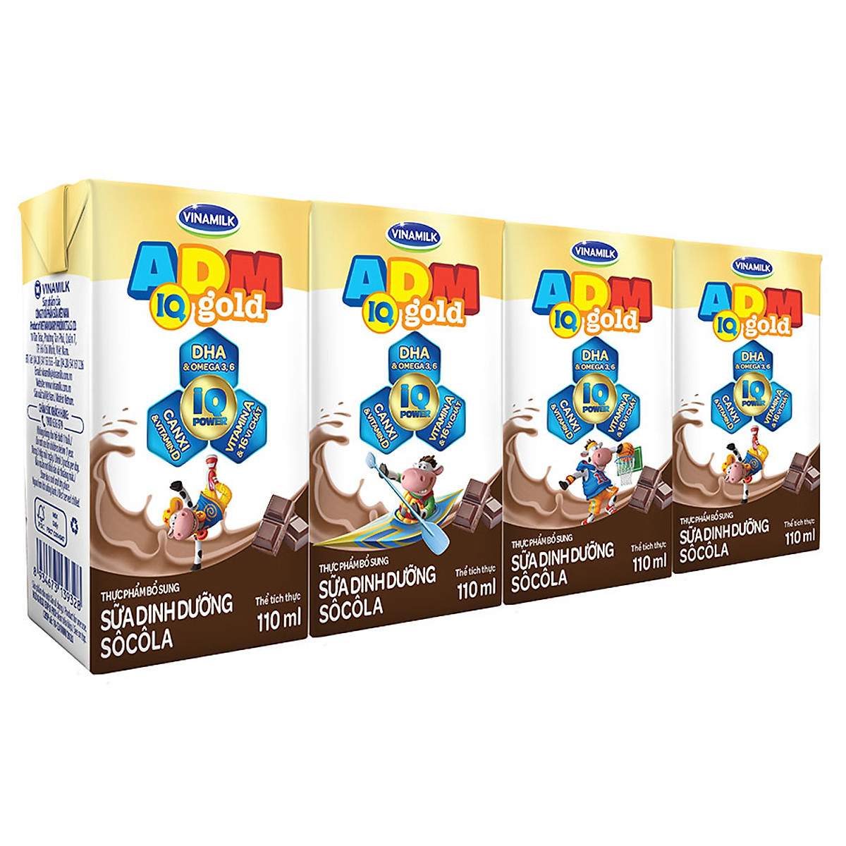Thùng 48 Hộp Thức Uống Sữa Lúa Mạch Sôcôla Vinamilk Adm (110ml)