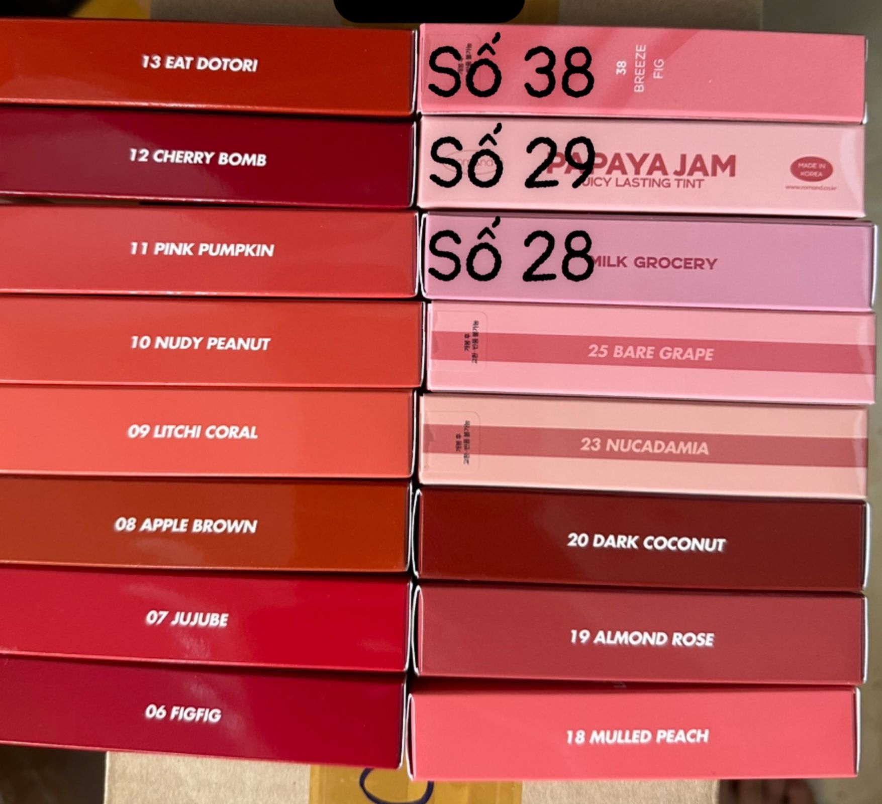 [HCM][FULL MÀU]Son Tint Lì Romand Juicy Lasting Tint