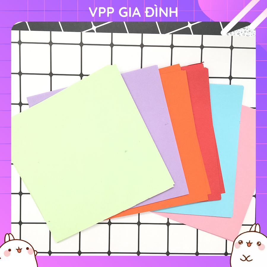 Giấy Gấp Origami Giấy Thủ Công Gấp Hạc Hoa  10 Màu 100 Tờ  13x13