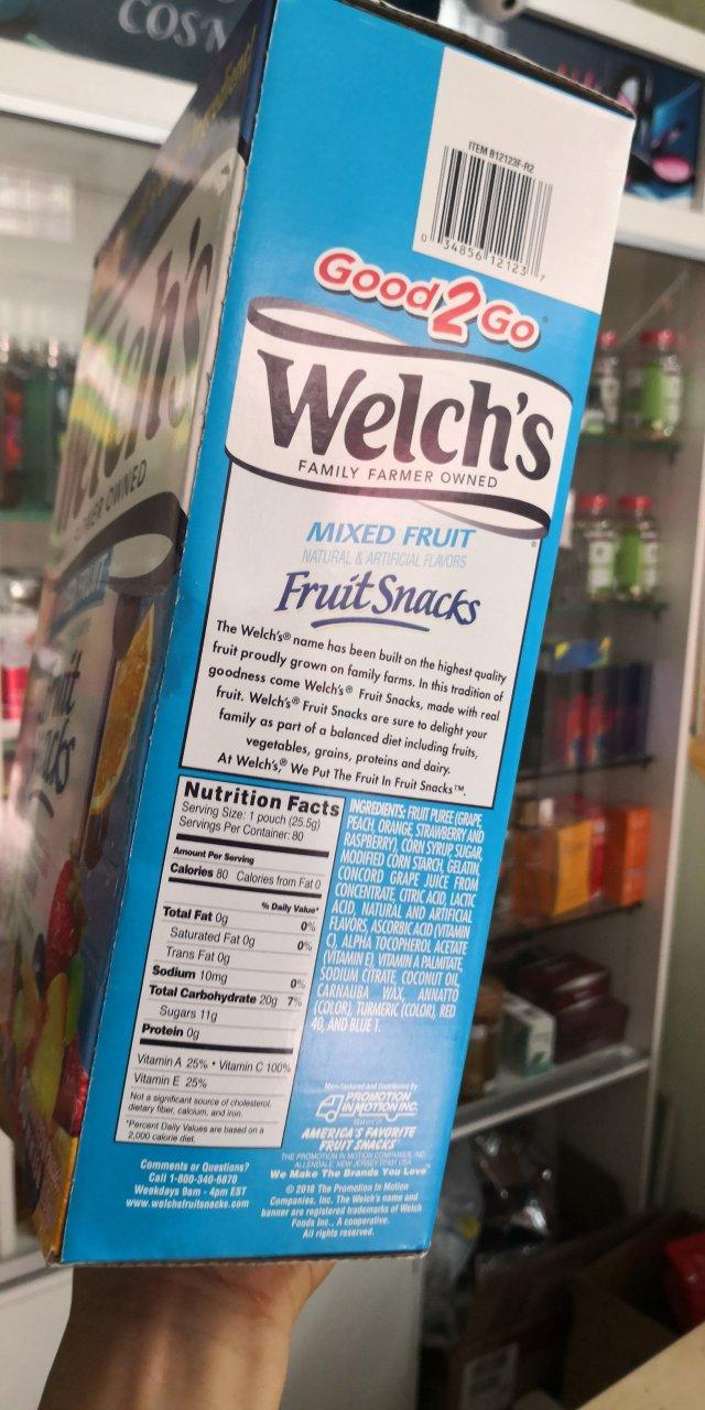 Kẹo dẻo trái cây Welch’s Fruit Snacks Mixed Fruit 90 gói 2kg