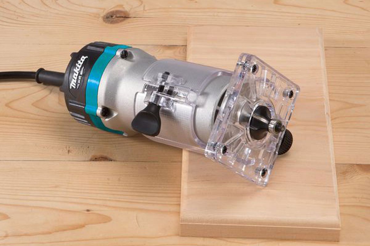 Máy soi mộng / máy đánh cạnh / máy phay cầm tay 530w makita m3701b chấu bóp 6.35mm - hàng chính hãng