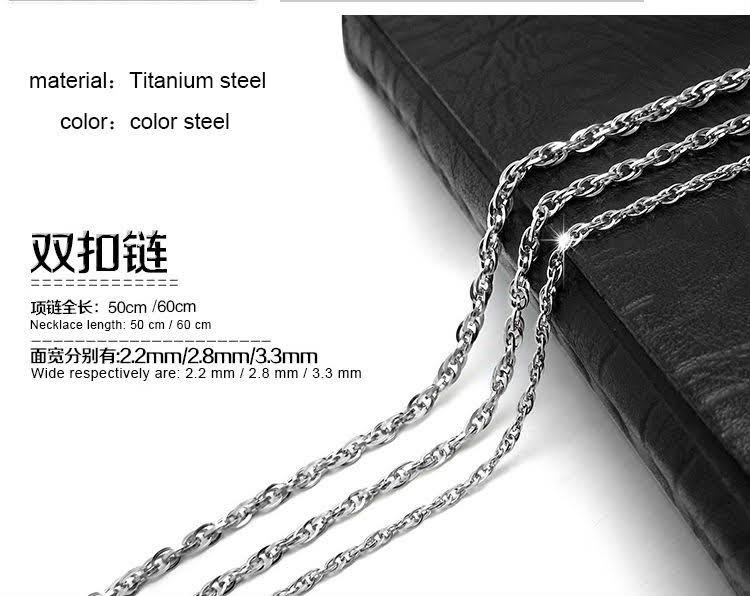 Dây chuyền nữ móc xích titan D10 02ly