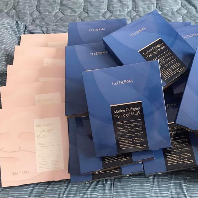 Mặt nạ thạch hồng Celderma ninetalks hydro mask