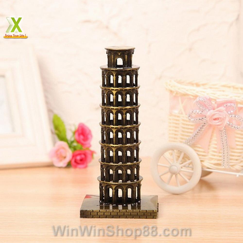Mô hình tháp nghiêng Pisa cao 18 cm (Màu vàng rêu)