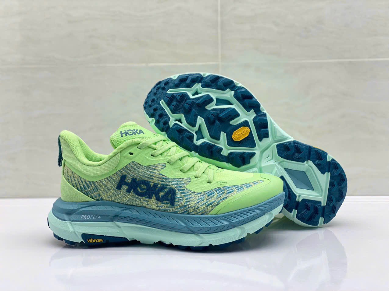 Giày nam nữ thể thao, giày hk mafate speed 4, chuyên chạy bộ, tập gym, thể dục màu xanh