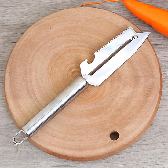 [HCM]Dao bào inox chuyên gọt rau củ không gỉ an toàn. Dao bào siêu bén có móc treo kiêm dụng cụ mở hộp