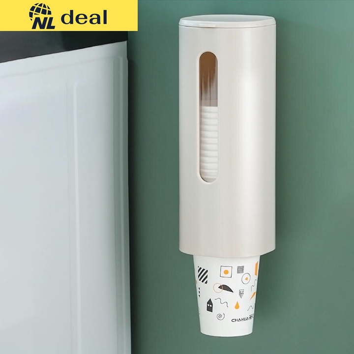 Nldeal Giá Kệ Khay Dán Tường Đựng Bảo Quản Ly Nhựa Ly Giấy Phù Hợp Nhiều Cỡ Ly Chất Liệu Nhựa ABS