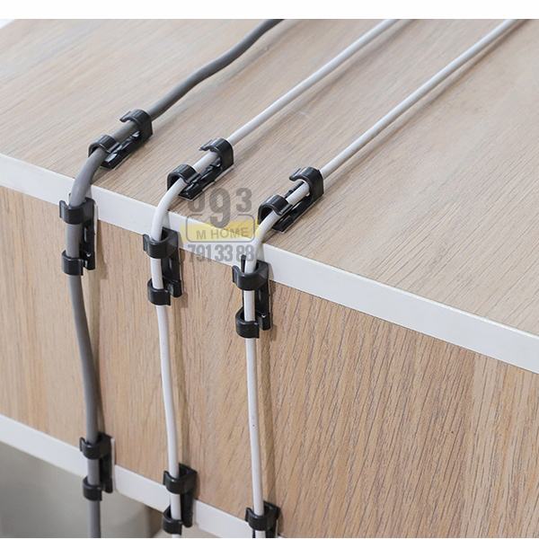 Combo 10 Kẹp Giữ Dây Điện Gọn Gàng Móc Dán Cố Định Móc Kẹp Dây Điện Loại Lớn