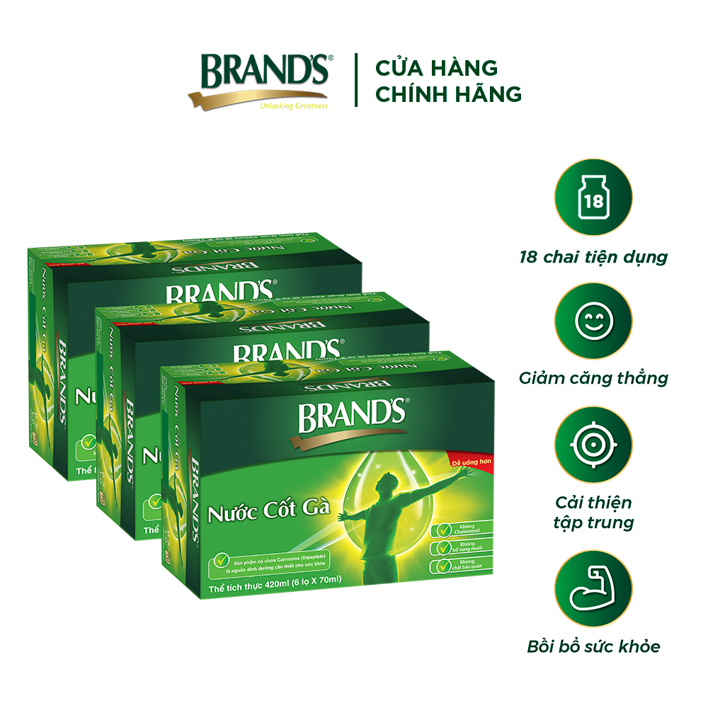 [Giao hàng 2h] Combo 3 Nước cốt gà BRAND'S Vị Truyền Thống