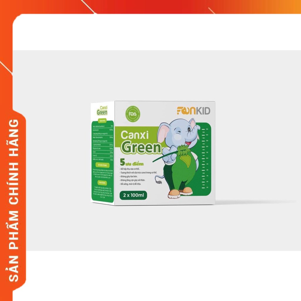 ( Chính Hãng faneco)  Siro Canxi  FANKID 100ml chậm lớn ở trẻ thiếu Canxi
