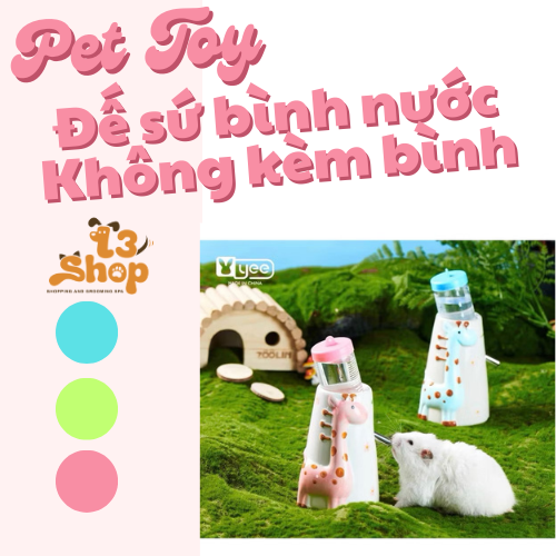 đế sứ bình nước con hươu dành cho hamster - T3 PETS SHOP