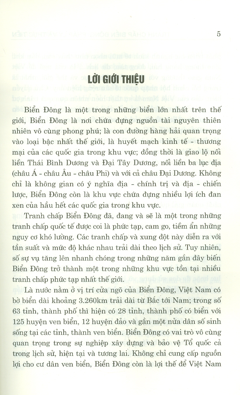 Tranh Chấp Biển Đông - Pháp Lý Và Thực Tiễn