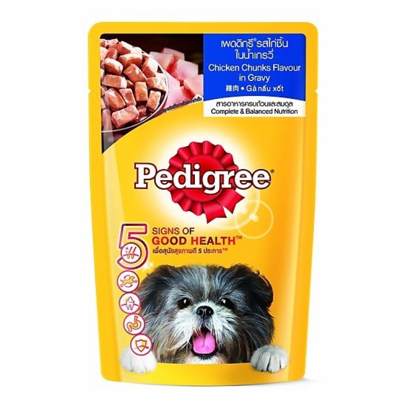 Pate Chó Lớn Dạng Sốt Pedigree Vị Gà 130Gr