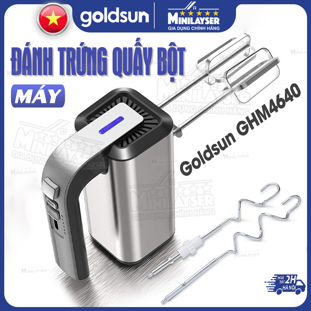 Machine handheld whisk turbo Goldsun GHM4640 350W, phới pester flour manual ice cream cake multi-purpose high-grade genuine